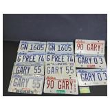 11 license plates