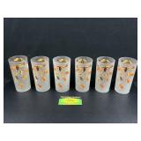 6 Hall Autumn Leaf frosted tumblers