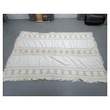 Vintage hand Crocheted single bedspread