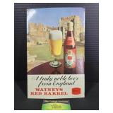 Vintage Cardboard Adv Display Red Barrel Beer