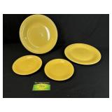 4 Yellow Fiesta Plates