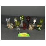 Small Colored Glass Liquor Glasses