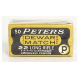 Collector Box of Peters Dewar Match .22 LR