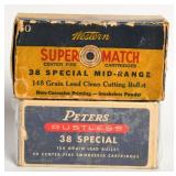 Collector Boxes of Peters and Western .38 Special