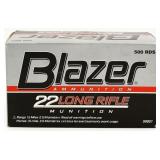 500 Rounds Of Blazer .22 LR Ammunition