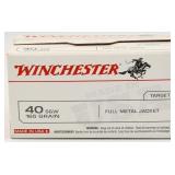 100 Rounds Of Winchester USA .40 S&W Ammunition