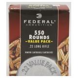 550 Rounds Of Federal .22 LR Ammunition