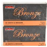 100 Rounds Of PMC Bronze 40 S&W Ammunition