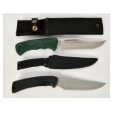 1 Schrade & 1 Buck Fixed Blade Knife W/ Sheaths