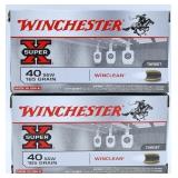 100 Rounds Of Winchester Super-X .40 S&W Ammo