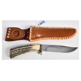 Vintage Morseth Custom Stag Knife W/ Sheath