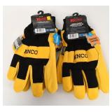 (2) Pr NEW KINCO Lined Grain Deerskin Work Gloves