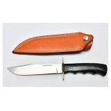 19 Morseth 95 Bowie Knife With Leather Sheath