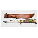 Olsen Knife Co Survival Knife With Leather Sheath