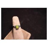 Greenish Stone Ring Size 7 1/2