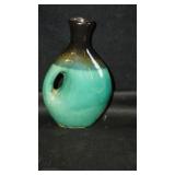 Small Pottery Green/Black Vase