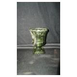 Vintage Green Footed Vase