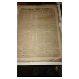 Antique 1-26-1828 Newspaper Columbian Central