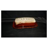 Brown Dripped Butter Dish