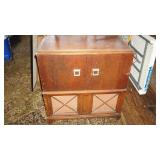 Vintage Entertainment Console Cabinet w/Radio