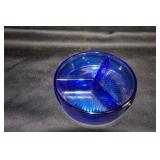 Cobalt Blue Small Divided Dish