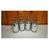 Set of 4 Glasses w/ Metal Holders