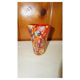 Art Glass Vase Multi Color