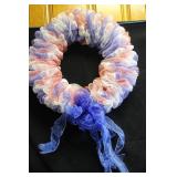 Patriotic Ribbon Wreath Red-White-Blue