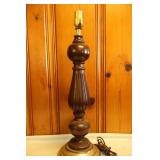 Vtg Wooden Table Lamp