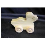 Wooden Rolling Duck Vase