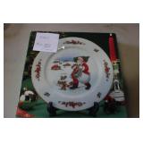 Porcelain Decorative Plate w/Stand