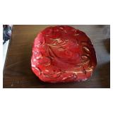 Red Glass Platter