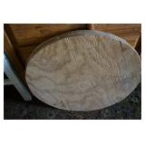 Two Round Wooden Table Tops