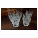 Vtg Set of 5 Small Juice Glasses