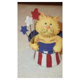 Kitty in a Patriotic Hat Figurine