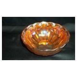 Marigold Carnival Glass Bowl by Imperial Glass