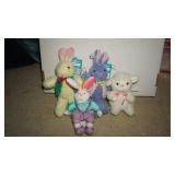 Collection of Four Stuffed Bunny Rabbits