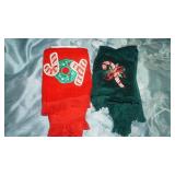 Two Christmas Handtowels with Candy Canes