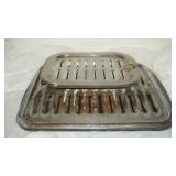 Two Metal Roasting Pans with Racks