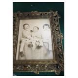 Vtg Miniature Photo in Frame