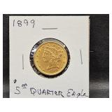 1899 $5 Quarter Eagle Gold Coin
