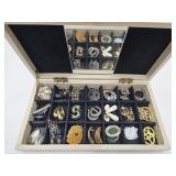 Costume Jewelry Lot with Vintage Jewelry Box