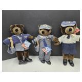 3 Patriotic US Mail Carrier Bears 20" Tall