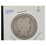 1896 Silver Barber Half Dollar Coin