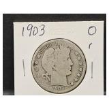 1903 O Silver Barber Half Dollar Coin