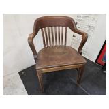 Antique Banker Chair W.F. Whitney
