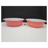 2 Pyrex Pink Bowls  024