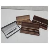 Pierre Cardin Pencil & 3 Wooden Pencil Boxes