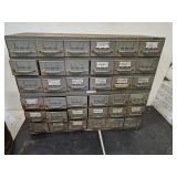 Industrial  36 Drawer Cabinet  34 x 11 x 27" high