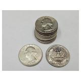 10- 1964 Washington Silver Quarters